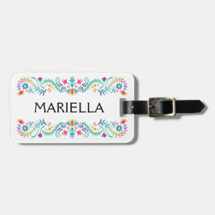 Fiesta Floral Luggage Tag