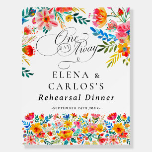Fiesta Floral Rehearsal Dinner Poster
