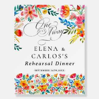 Fiesta Floral Rehearsal Dinner Poster