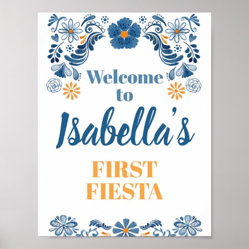 Fiesta Floral Welcome Sign