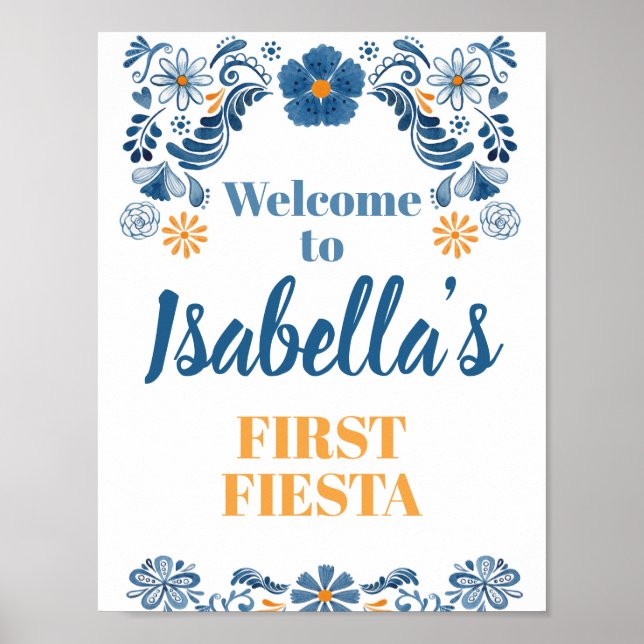 Fiesta Floral Welcome Sign (Front)