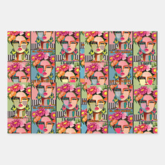 Fiesta Floral Wrapping Paper Sheets