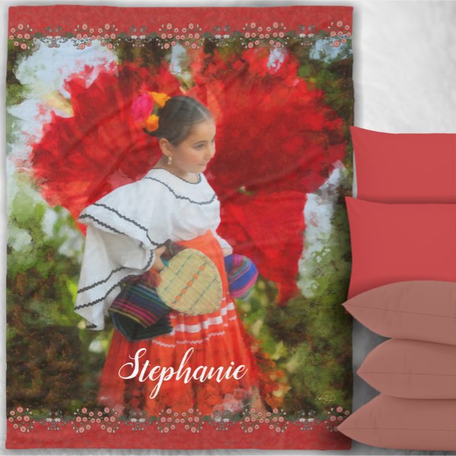 Fiesta Flower 2555 Fleece Blanket (Creator Uploaded)