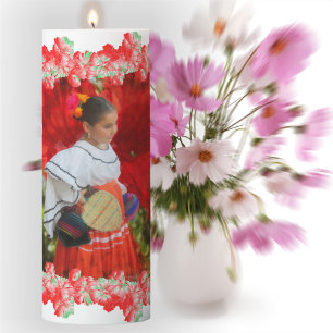 Fiesta Flower 2555 Pillar Candle