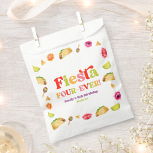 Fiesta Four-Ever Taco 4th Birthday Party Favor Bag