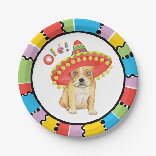 Fiesta Frenchie Paper Plates