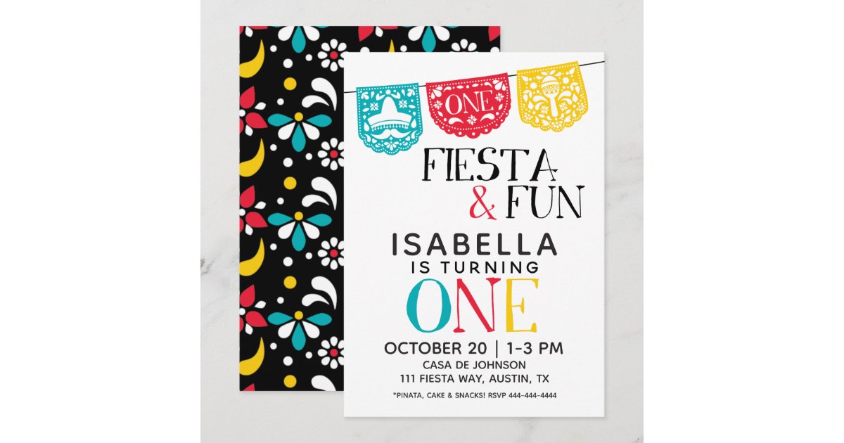 Fiesta & Fun First Birthday Invitation | Zazzle