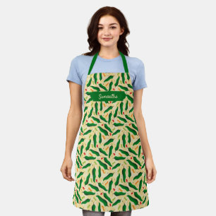 Fiesta Fun Green Chile Pattern Apron
