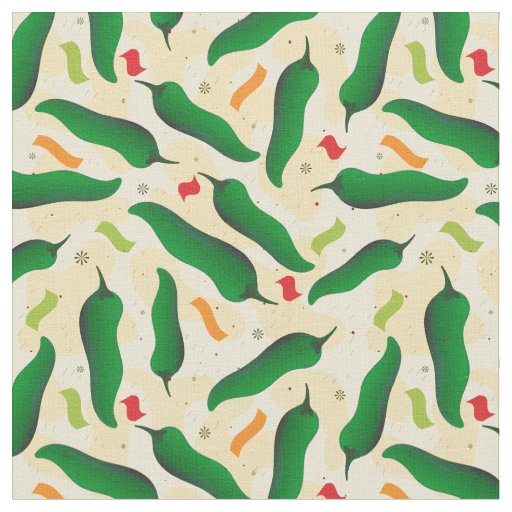 Fiesta Fun Green Chile Pattern Fabric