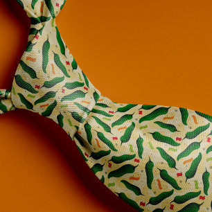 Fiesta Fun Green Chile Pattern Neck Tie