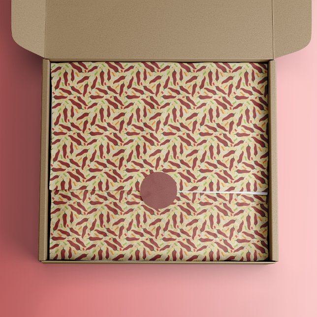 Fiesta Fun Red Chile Pattern Tissue Paper (Creator Uploaded)