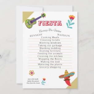 Fiesta Fun Wedding Shower Game Fab Invitation