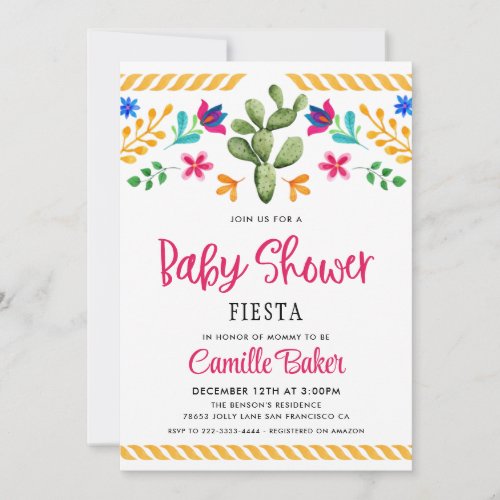 Fiesta Gender Neutral Baby Shower Invitation