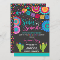 Fiesta Gender Reveal Invitation Señor Or Señorita