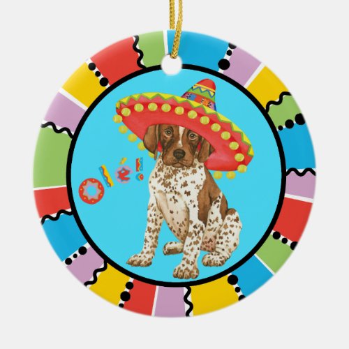 Fiesta German Shorthaired Pointer Ceramic Ornament