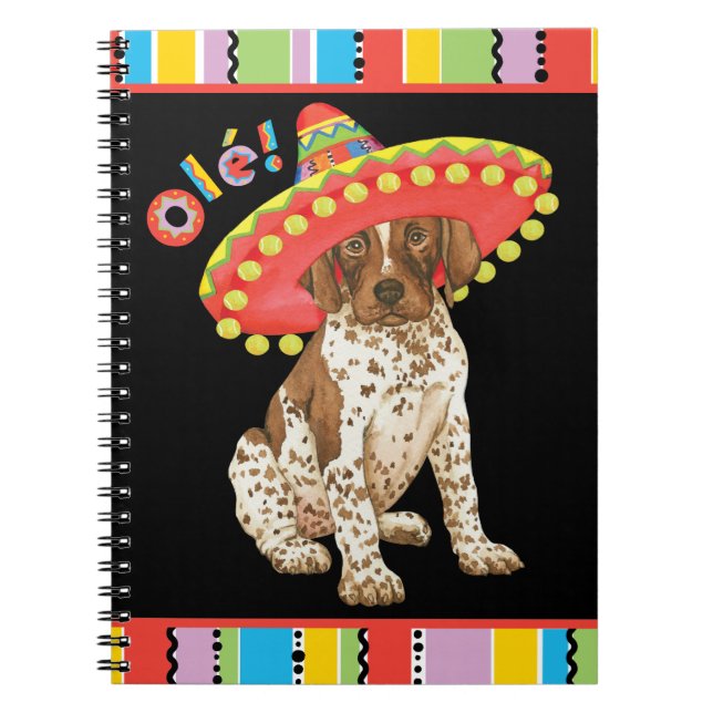Fiesta German Shorthaired Pointer Notebook (Front)