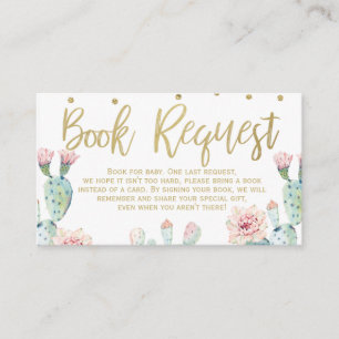 Fiesta Gold Calligraphy Book request Card Insert