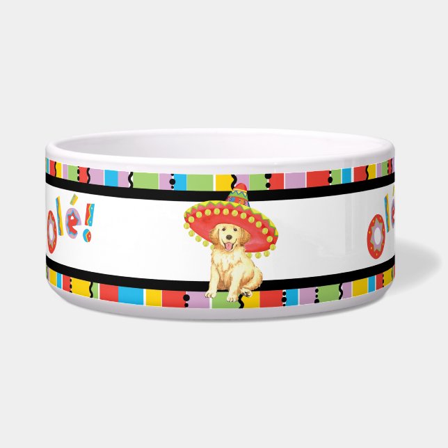 Fiesta Golden Retriever Bowl (Left)