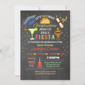 Fiesta graduation chalkboard taco invitation (Front)
