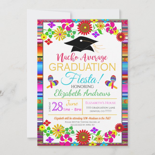  Fiesta Graduation Invitation (Front)