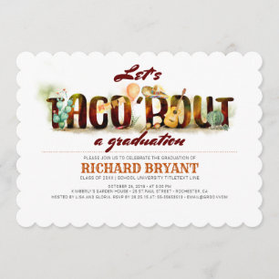Fiesta Graduation Invitation Taco Bout