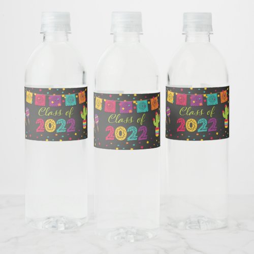 Fiesta Graduation Water Bottle Label