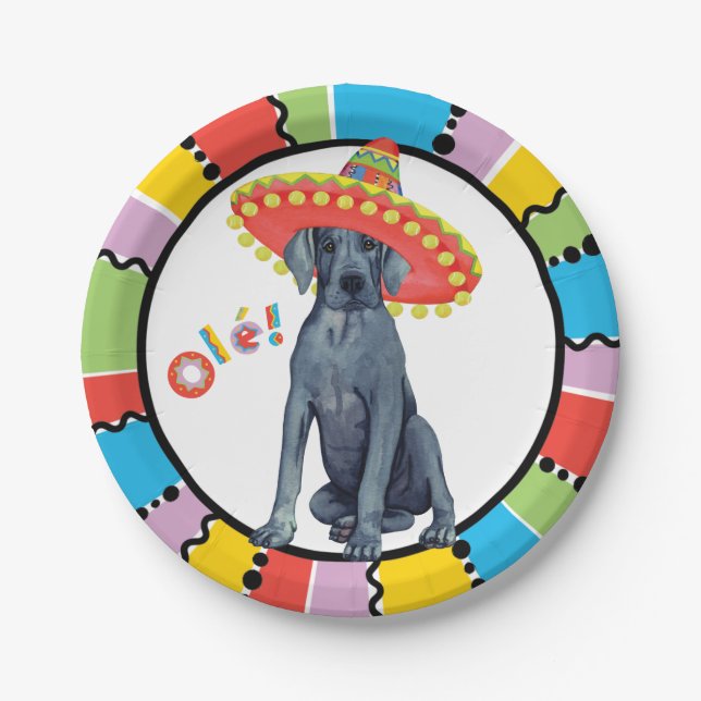 Fiesta Great Dane Paper Plates (Front)
