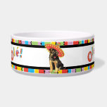 Fiesta GSD Bowl<br><div class="desc">Hola! Time for fun and celebration! Sing and play with your favorite fiesta-loving dog. Celebrate Cinco de Mayo or any other fiesta time with your cute sombrero-wearing German Shepherd Dog!</div>