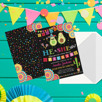 Fiesta He Or She-esta Invitation Mexican by YourMainEvent at Zazzle