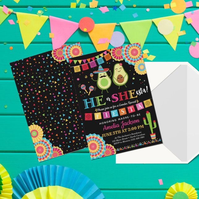 Fiesta He or She-esta Invitation Mexican (Creator Uploaded)