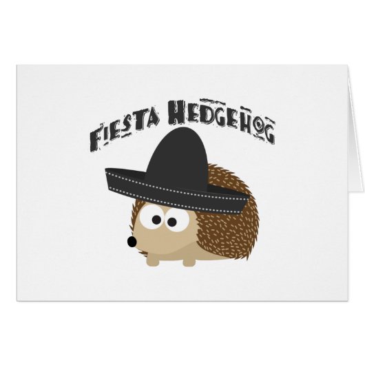 Fiesta Hedgehog Cards (Front Horizontal)