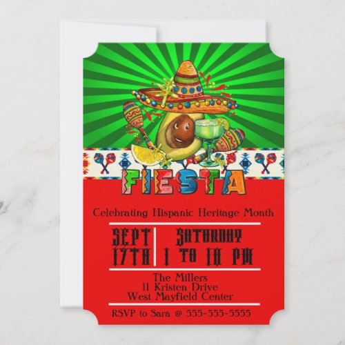 FIESTA Hispanic Heritage Month Party Invitation