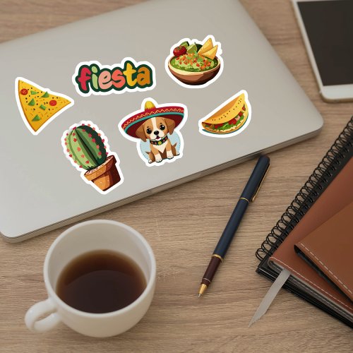 Fiesta Inspired Illustrations Stickers Set