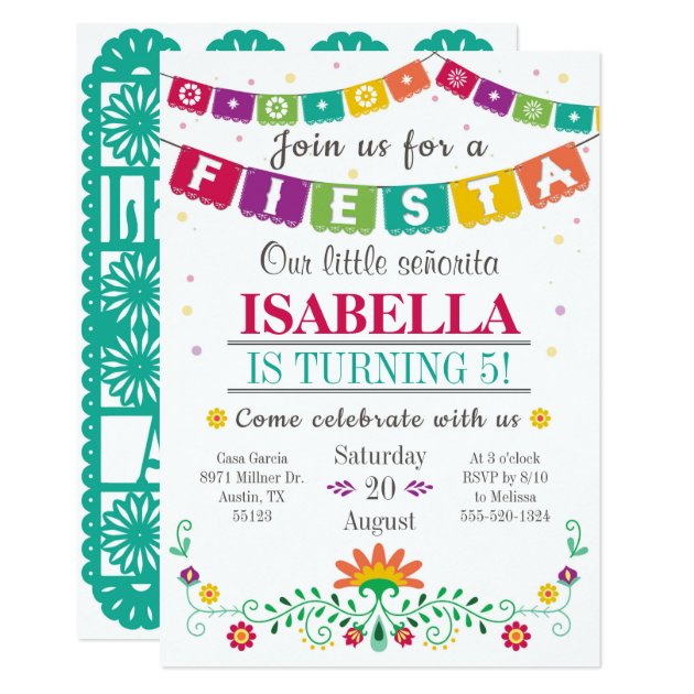 Fiesta Invitation - Birthday Invitation All Ages