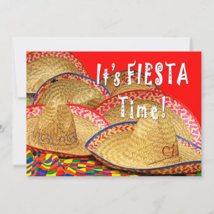 Fiesta Invitation - Bright Colorful Front and Back