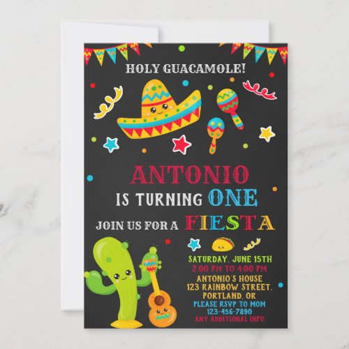Fiesta invitation Fiesta birthday invitation boy