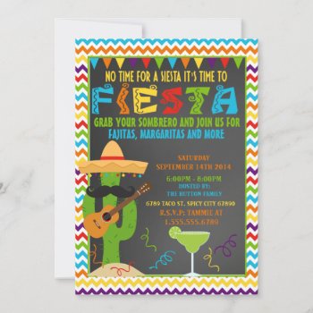 Fiesta Invitation - Mexican Party Invitation by TiffsSweetDesigns at Zazzle