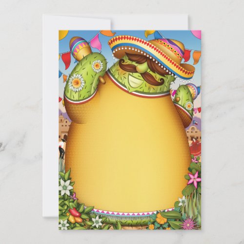 Fiesta Party Inviations Fiesta Stationery Announcement