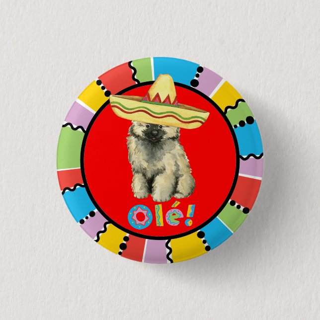 Fiesta Keeshond Button (Front)