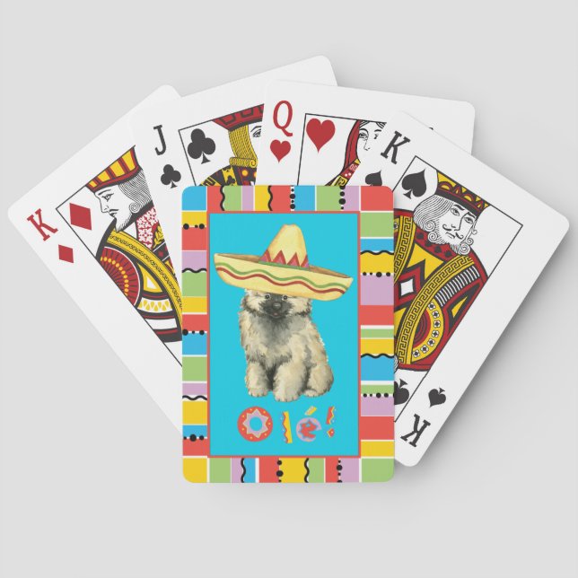 Fiesta Keeshond Poker Cards (Back)