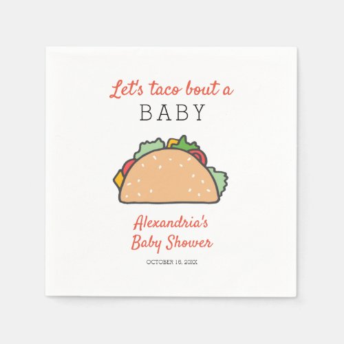 Fiesta Lets Taco Bout A Baby Shower Napkins