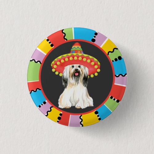 Fiesta Lhasa Apso Button