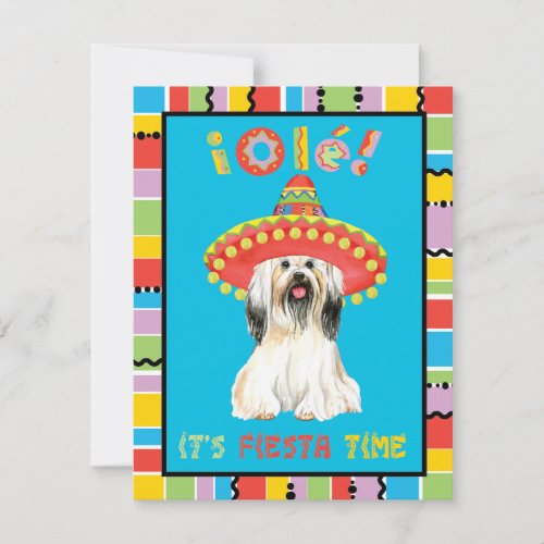 Fiesta Lhasa Apso Invitation