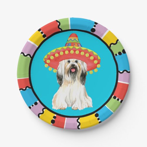 Fiesta Lhasa Apso Paper Plates