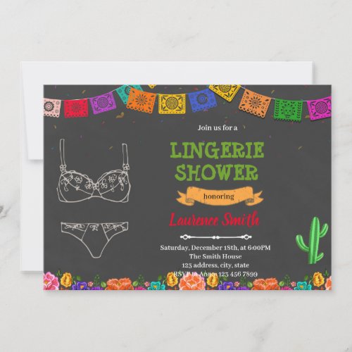 Fiesta lingerie invitation