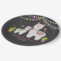 Llama Paper Plate Mexican Fiesta Party Alpaca, Zazzle