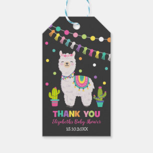 Fiesta Llama Baby Shower Birthday Party Favors Gift Tags