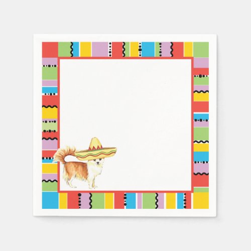 Fiesta Long Coat Chihuahua Paper Napkins