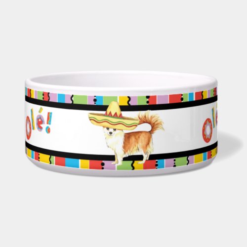 Fiesta Long Coat Chihuahua Pet Bowl