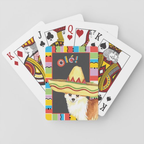 Fiesta Long Coat Chihuahua Poker Cards